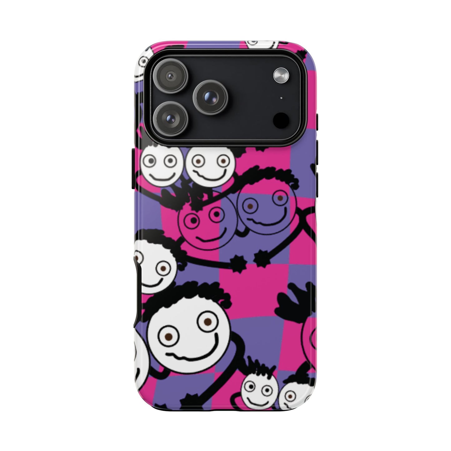 Positive Vibes Phone Case - By PositiveHug Happy, Colorful Tough Case - Pink & Purple