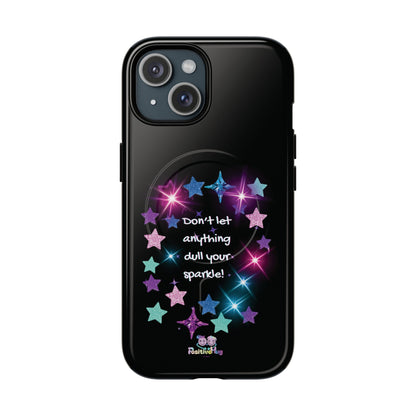 Affirmation Magnetic Phone Case — "Don't Let Anything Dull Your Sparkle" Starry Design | PositiveHug