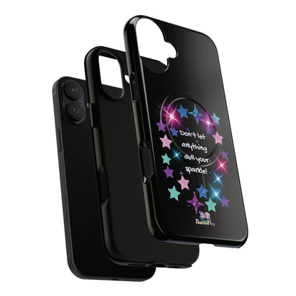 Affirmation Magnetic Phone Case — "Don't Let Anything Dull Your Sparkle" Starry Design | PositiveHug