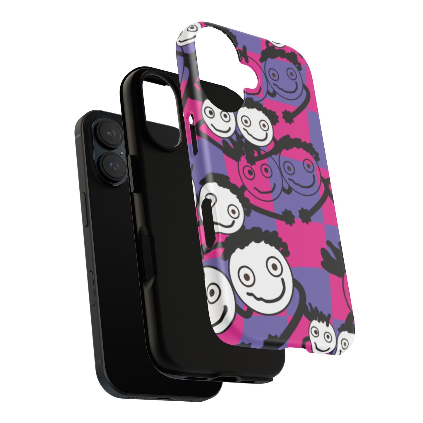 Positive Vibes Phone Case - By PositiveHug Happy, Colorful Tough Case - Pink & Purple