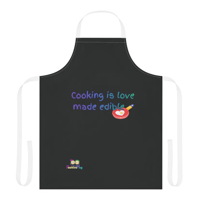 "Cooking is Love Made Edible" - Colorful Culinary Apron by PositiveHug