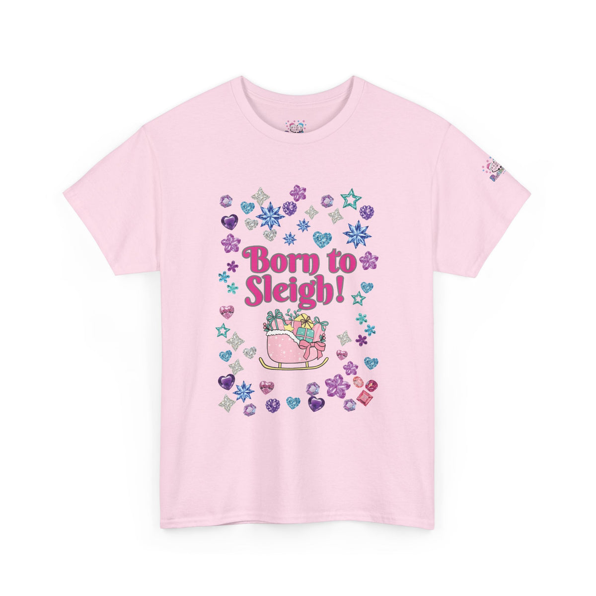 Born to Sleigh Cute Christmas T-Shirt for Women | PositiveHug