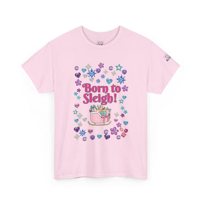 Born to Sleigh Cute Christmas T-Shirt for Women | PositiveHug