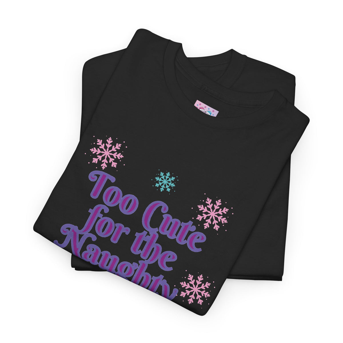 Christmas Cat T-Shirt, Too Cute for the Naughty List | PositiveHug