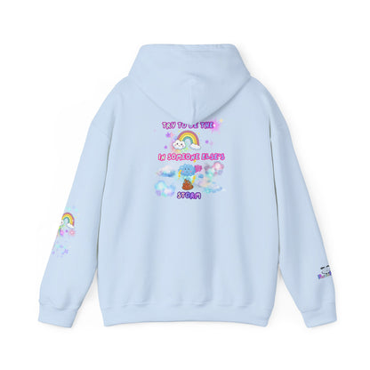 'Be the Rainbow in Someone Else's 💩 Storm' Rainbow Cloud Cute Graphic Hoodie | PositiveHug