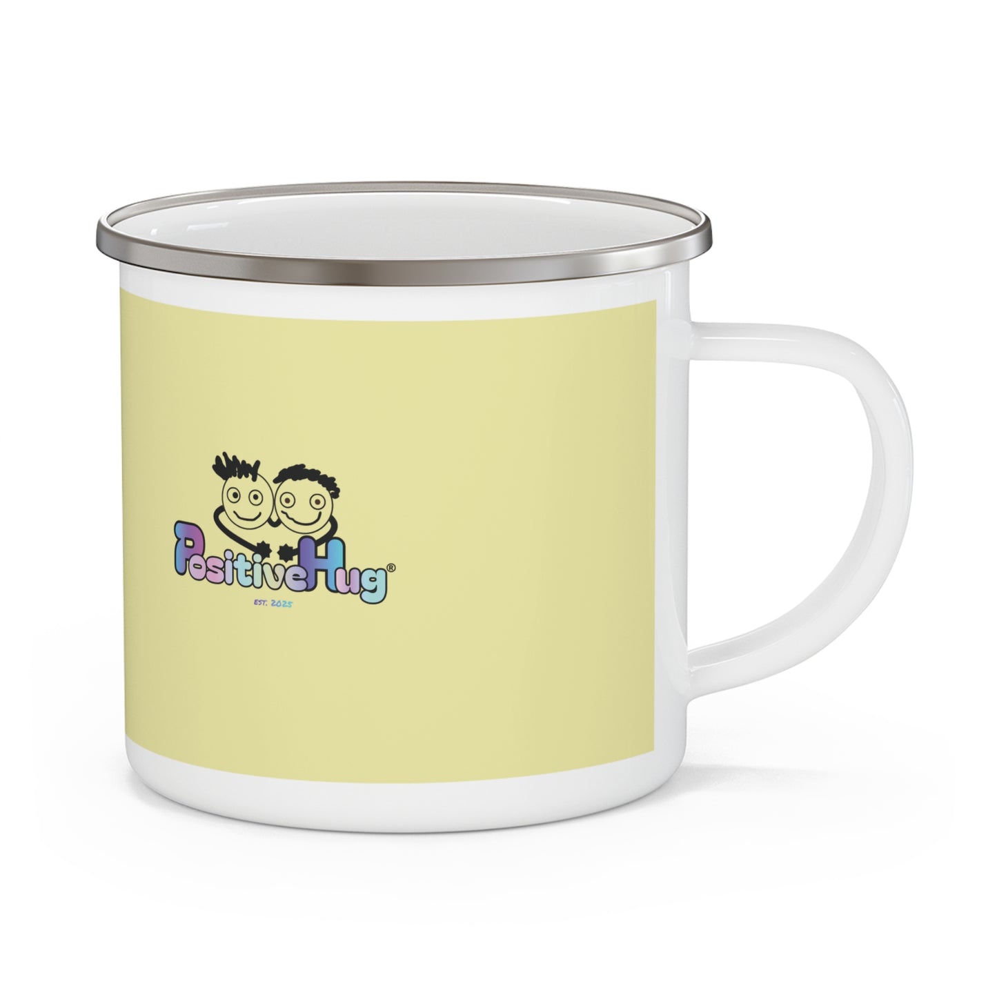 Enamel Camping Mug - 'Live in the Sunshine' Cute PositiveHug Camping Coffee Cup