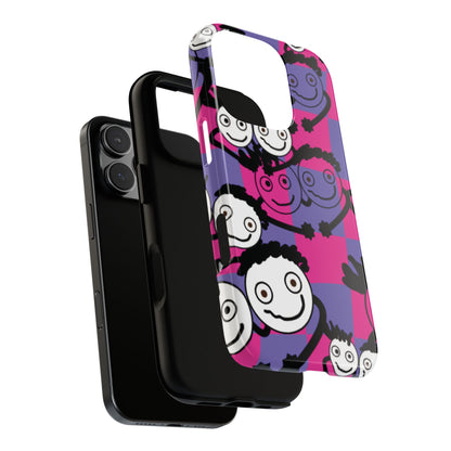 Positive Vibes Phone Case - By PositiveHug Happy, Colorful Tough Case - Pink & Purple