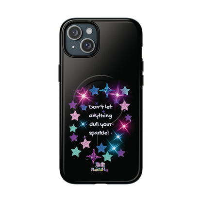 Affirmation Magnetic Phone Case — "Don't Let Anything Dull Your Sparkle" Starry Design | PositiveHug