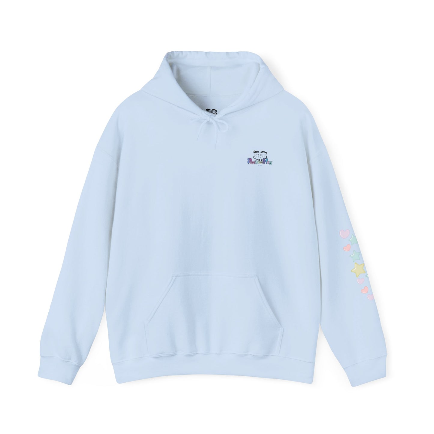Kindness Is Your Strength  — Pastel Hearts & Stars Motivational Hoodie