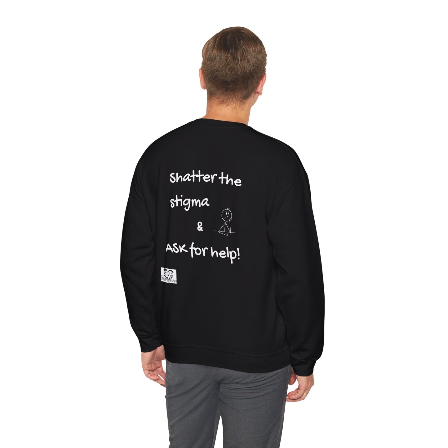 Mental Health Awareness Sweatshirt – "Shatter the Stigma & Ask for Help"