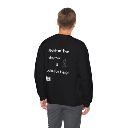 Mental Health Awareness Sweatshirt – "Shatter the Stigma & Ask for Help"