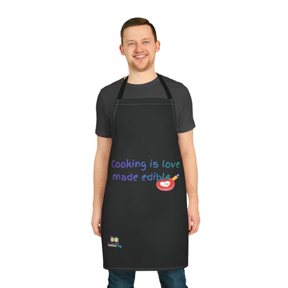 "Cooking is Love Made Edible" - Colorful Culinary Apron by PositiveHug