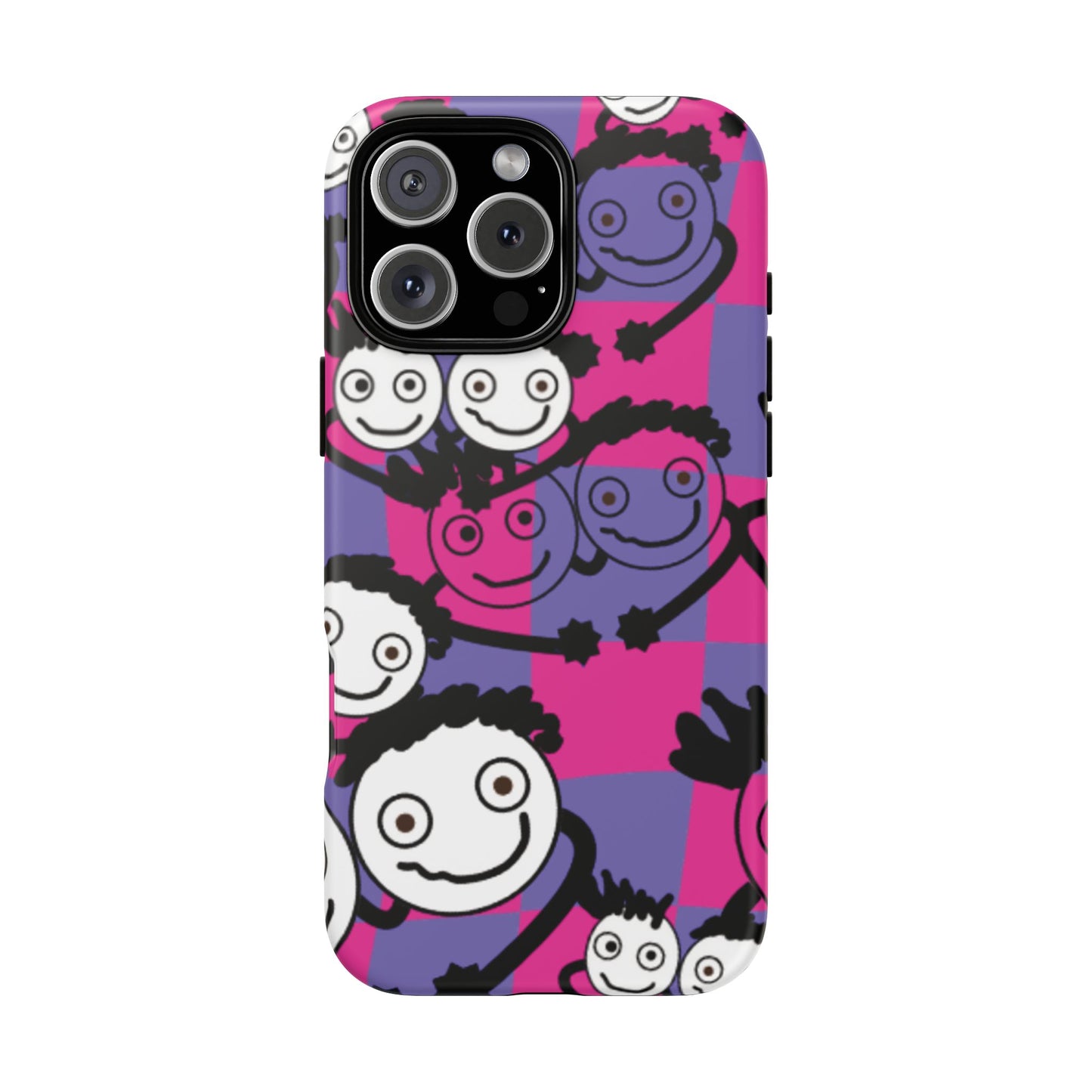 Positive Vibes Phone Case - By PositiveHug Happy, Colorful Tough Case - Pink & Purple