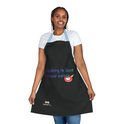 "Cooking is Love Made Edible" - Colorful Culinary Apron by PositiveHug