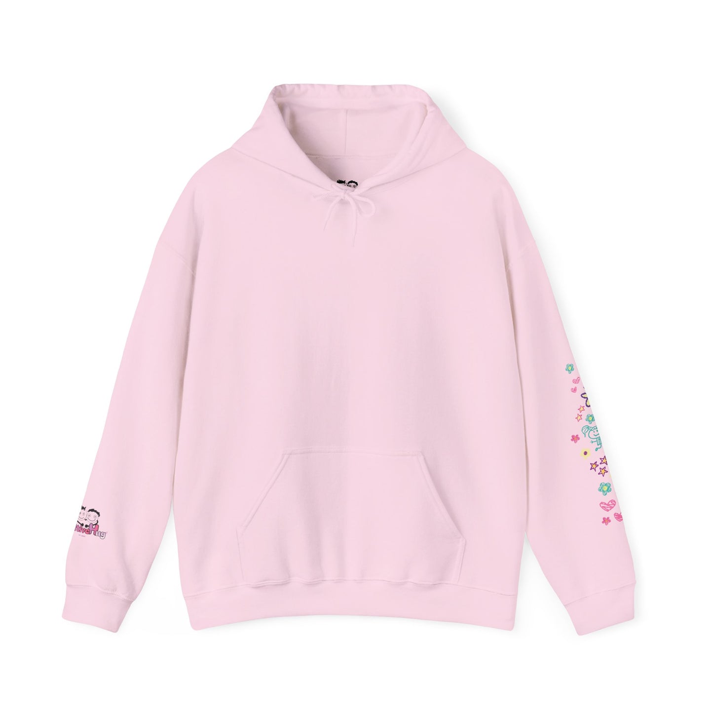 "Powered by Positivity & a Little Delulu" Cute Pastel Graphic Hoodie | PositiveHug