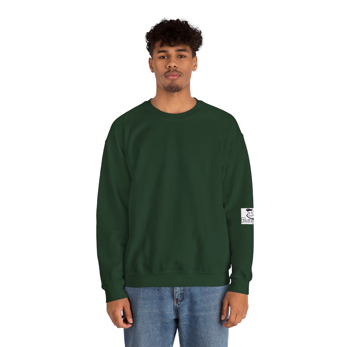 'Emotions are just temporary. Suicide is forever. Stay with us x' Inspirational Crewneck Sweatshirt - Mental Health Awareness