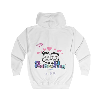 White Limited 2026 Piece - PositiveHug Logo Zip Hoodie