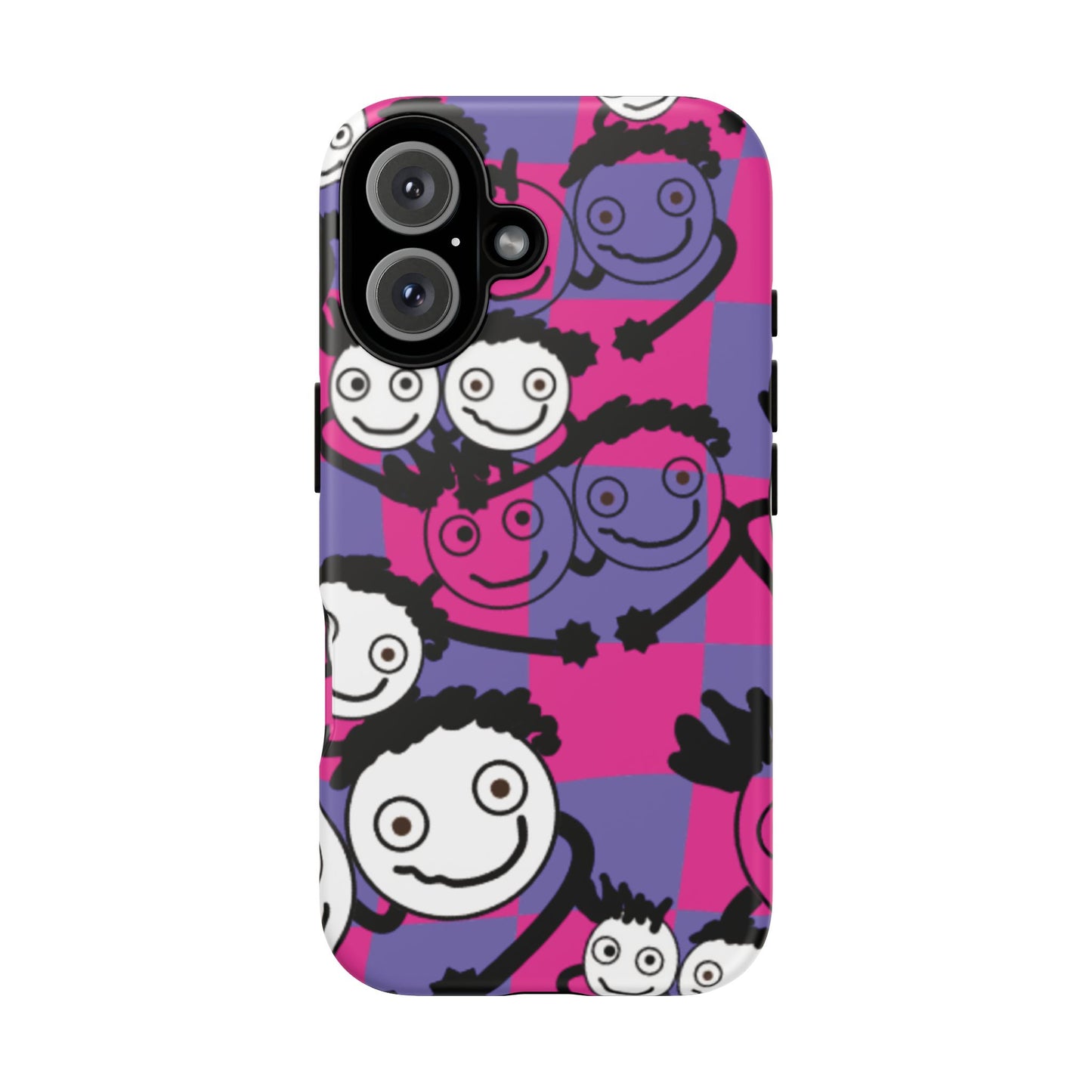 Positive Vibes Phone Case - By PositiveHug Happy, Colorful Tough Case - Pink & Purple