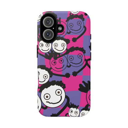 Positive Vibes Phone Case - By PositiveHug Happy, Colorful Tough Case - Pink & Purple