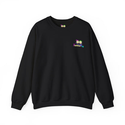 'Hey Good Luck! x ' Motivational Crewneck Sweatshirt Unisex, Quote on back