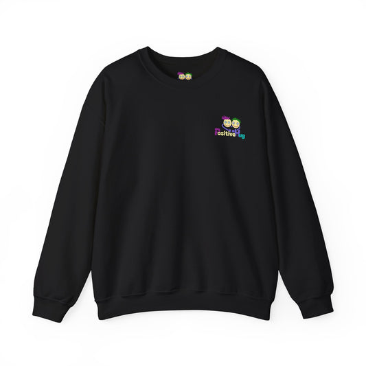 'Hey Good Luck! x ' Motivational Crewneck Sweatshirt Unisex, Quote on back