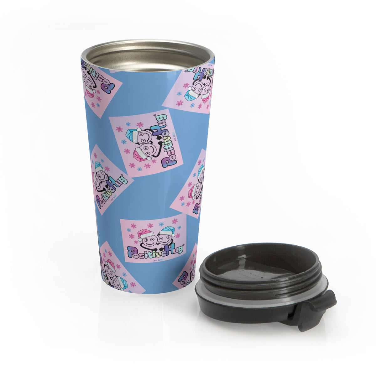 Festive Christmas Stainless Steel Travel Mug, 15oz | PositiveHug