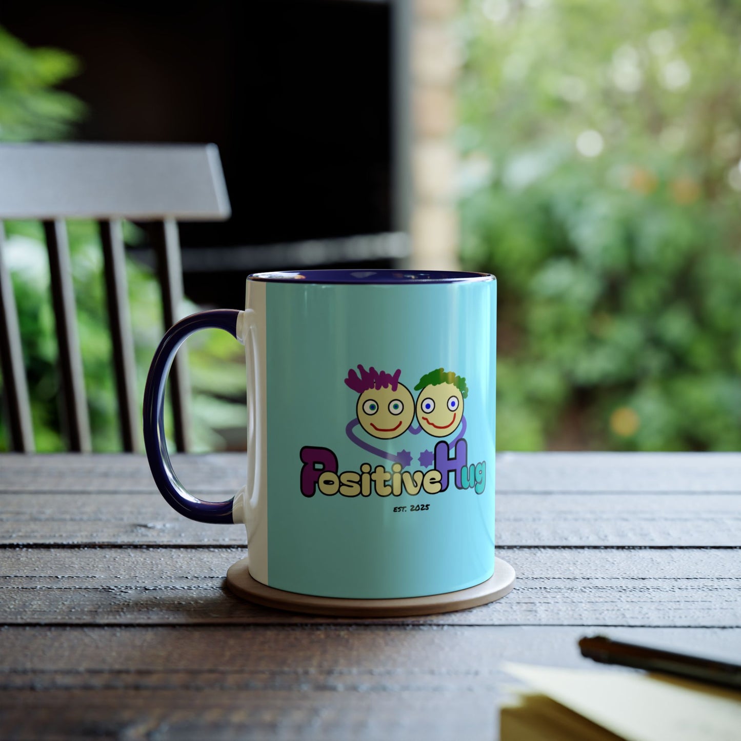 'Hey, 2025 hasn't been a failure. You've learned & grown -  New Year - PositiveHug Two-Tone Coffee Mug - 11oz, Encouraging Gift for Friends