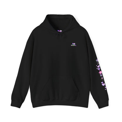 Strong Bold Brave Hoodie — Cute Inspirational Heart & Star Graphic on Back & Sleeve
