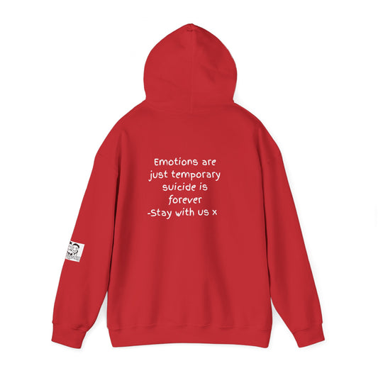 'Emotions are just temporary ... ' Comfortable Unisex Heavy Blend Hoodie  - By PositiveHug