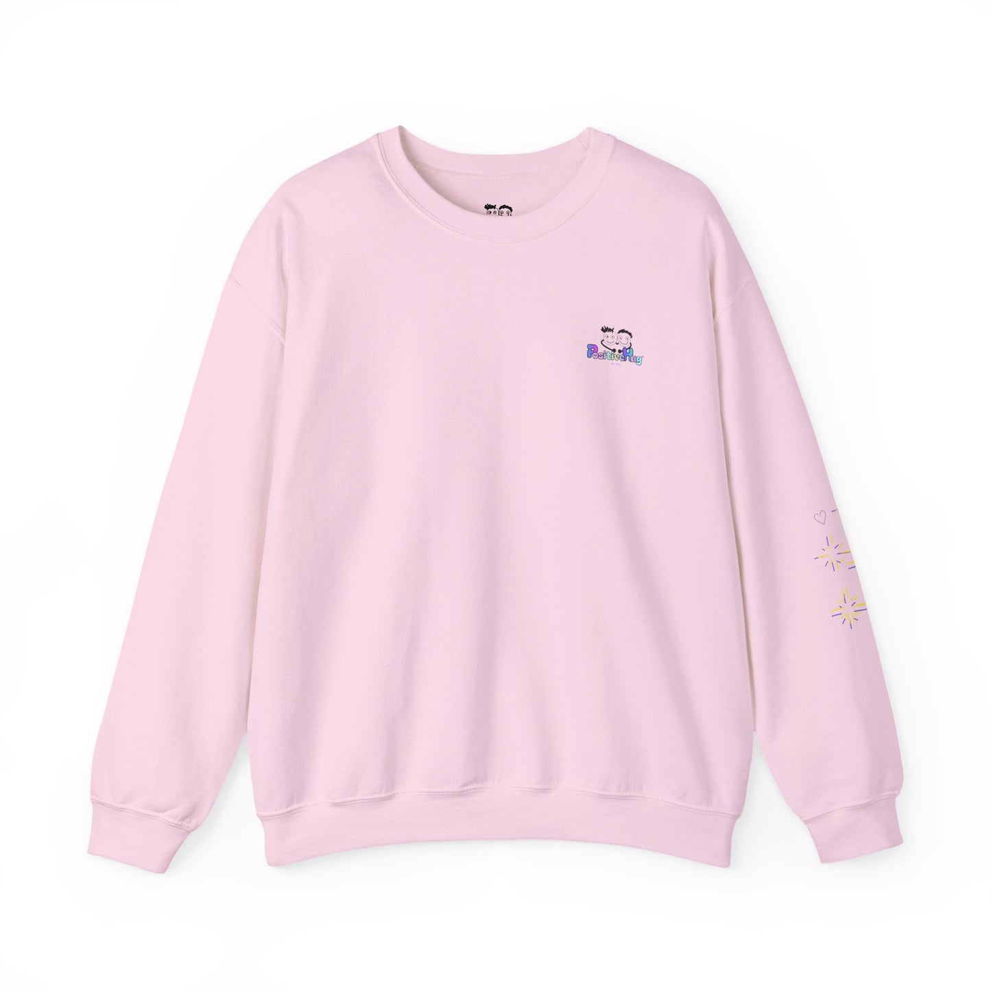 Never Giving Up motivational quote Sweatshirt | Pink speech bubble, stars, women supporting women