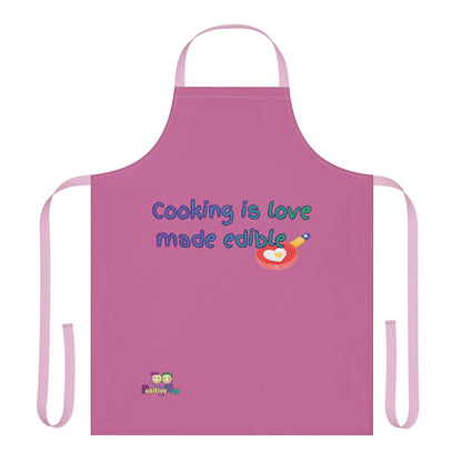"Cooking is Love Made Edible" - Colorful Culinary Apron by PositiveHug
