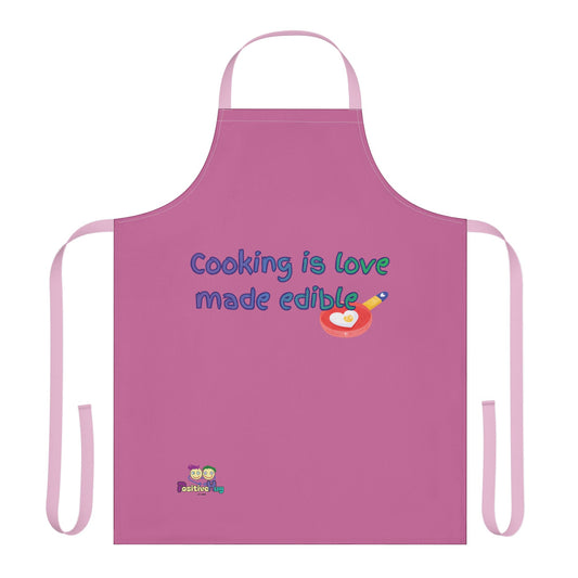 "Cooking is Love Made Edible" - Colorful Culinary Apron by PositiveHug