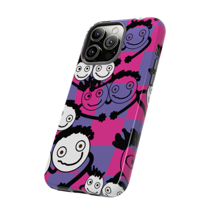 Positive Vibes Phone Case - By PositiveHug Happy, Colorful Tough Case - Pink & Purple