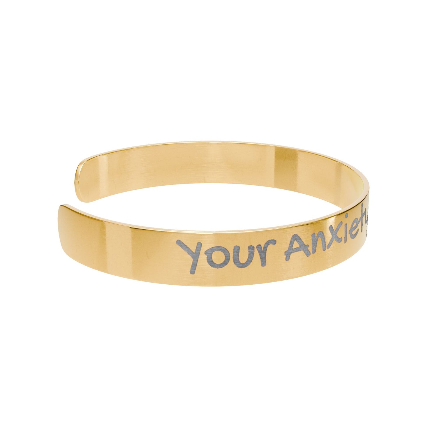 Your Anxiety Is Lying To You Reminder Cuff Bracelet | Engraved Anxiety Bracelet