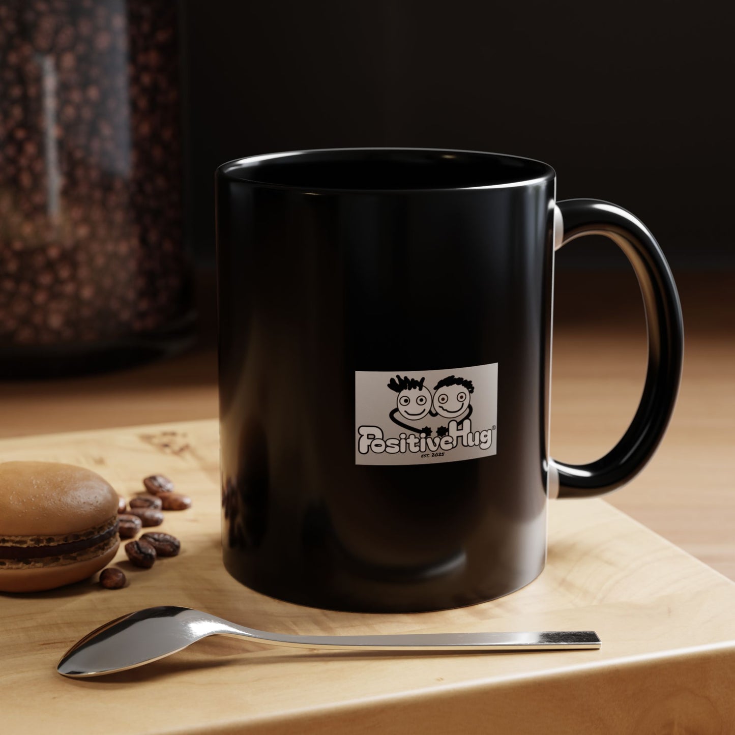 PositiveHug Motivational Coffee Mug — Encouraging Message Accent Mug (11/15oz)