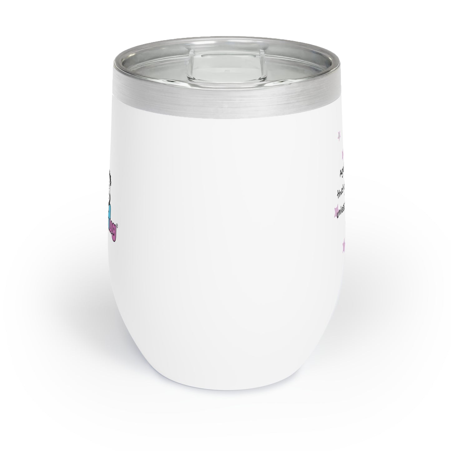 Double Insulated Wine Tumbler With Lid - Age is something which doesn't matter unless you're a bottle of wine
