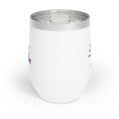 Double Insulated Wine Tumbler With Lid - Age is something which doesn't matter unless you're a bottle of wine