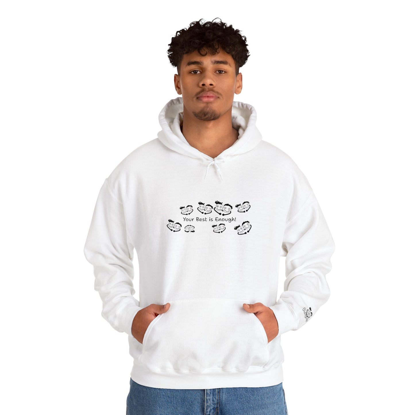 'Your Best is Enough!' Embroidered Unisex Heavy Blend™ Hooded Sweatshirt- Hoodie