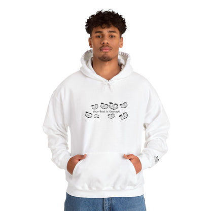 'Your Best is Enough!' Embroidered Unisex Heavy Blend™ Hooded Sweatshirt- Hoodie