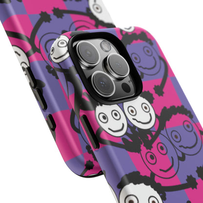 Positive Vibes Phone Case - By PositiveHug Happy, Colorful Tough Case - Pink & Purple