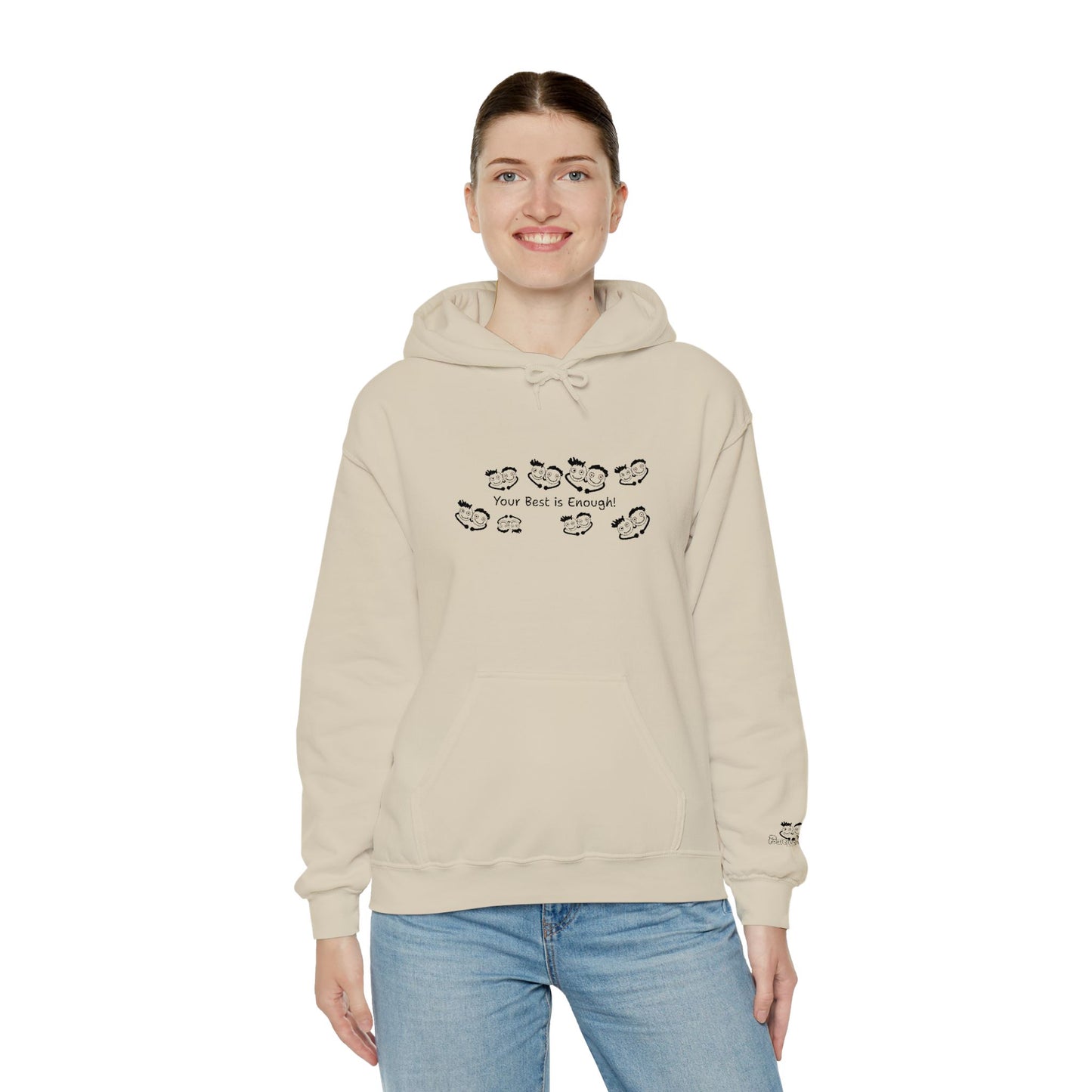 'Your Best is Enough!' Embroidered Unisex Heavy Blend™ Hooded Sweatshirt- Hoodie