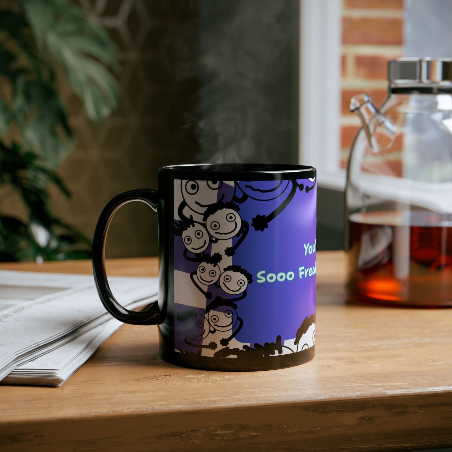 "Hey, You're Like Soo Freaking Awesome" Colorful Motivational Coffee Mug - by PositiveHug