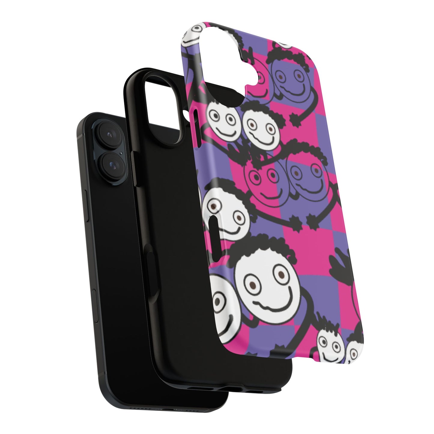 Positive Vibes Phone Case - By PositiveHug Happy, Colorful Tough Case - Pink & Purple