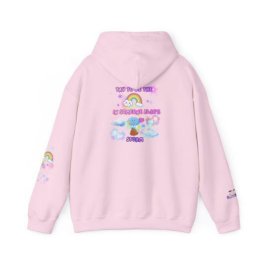 'Be the Rainbow in Someone Else's 💩 Storm' Rainbow Cloud Cute Graphic Hoodie | PositiveHug