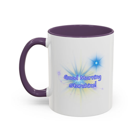 Bright Positivity - Good Morning Starshine Bright Cheerful Coffee Mug by PositiveHug
