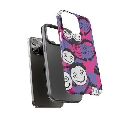 Positive Vibes Phone Case - By PositiveHug Happy, Colorful Tough Case - Pink & Purple