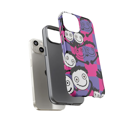 Positive Vibes Phone Case - By PositiveHug Happy, Colorful Tough Case - Pink & Purple