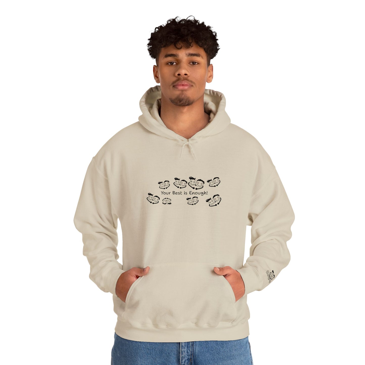 'Your Best is Enough!' Embroidered Unisex Heavy Blend™ Hooded Sweatshirt- Hoodie