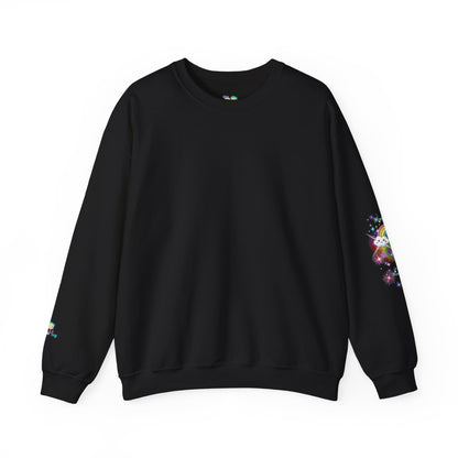 'Try to Be the Rainbow in Someone Else's 💩 Storm' Cute Rainbow Cloud Graphic Crewneck Sweatshirt | PositiveHug