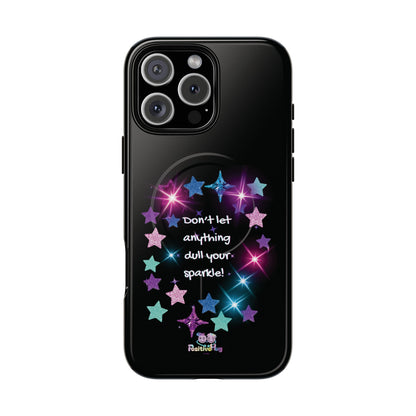 Affirmation Magnetic Phone Case — "Don't Let Anything Dull Your Sparkle" Starry Design | PositiveHug